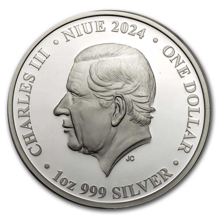 2024 Niue 1 oz Silver Proof Colours of Australia; Red Centre